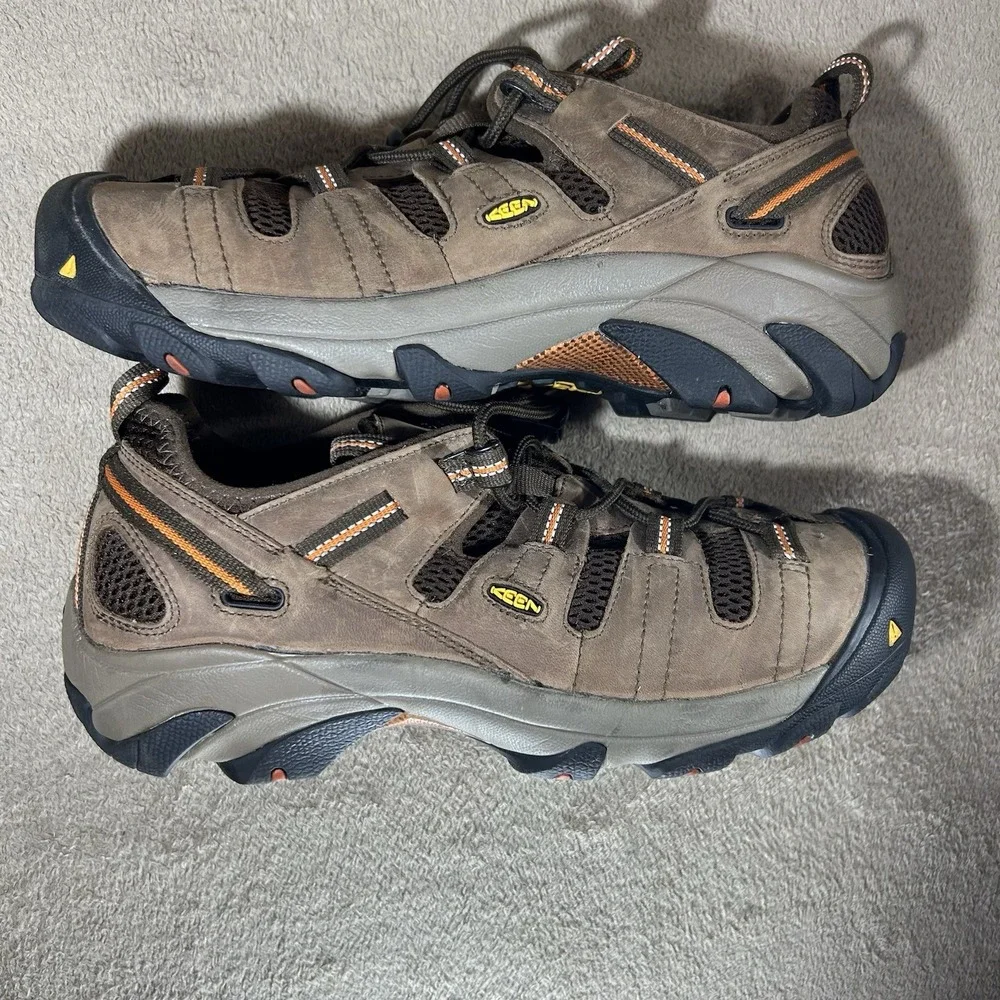 KEEN Utility Men's Atlanta Cool Low Steel Toe Work Shoes Brown Size 10.5 M